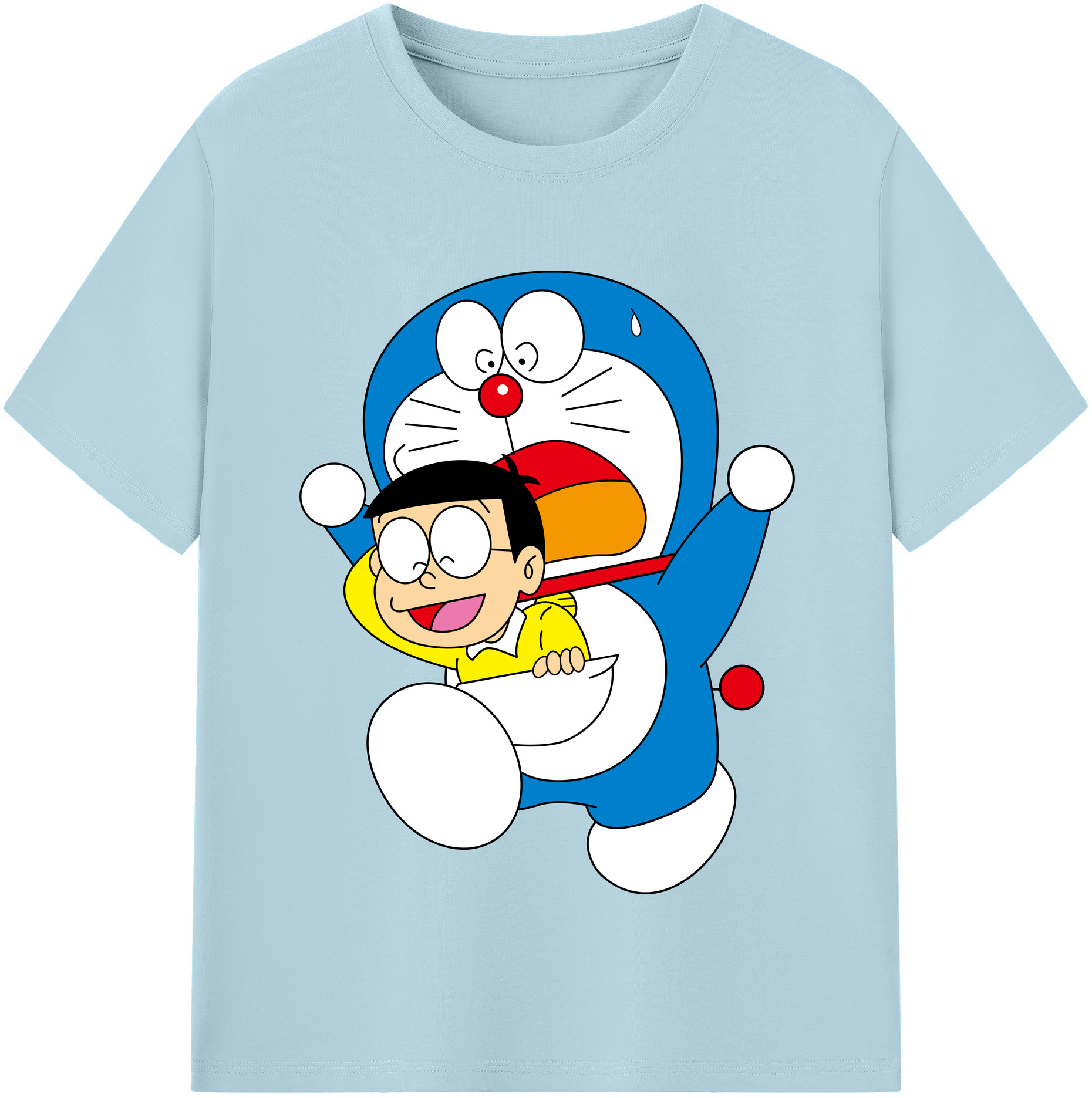 （画像用） ドラえもん Doraemon 綿100％半袖Tシャツ（フロントプリント）